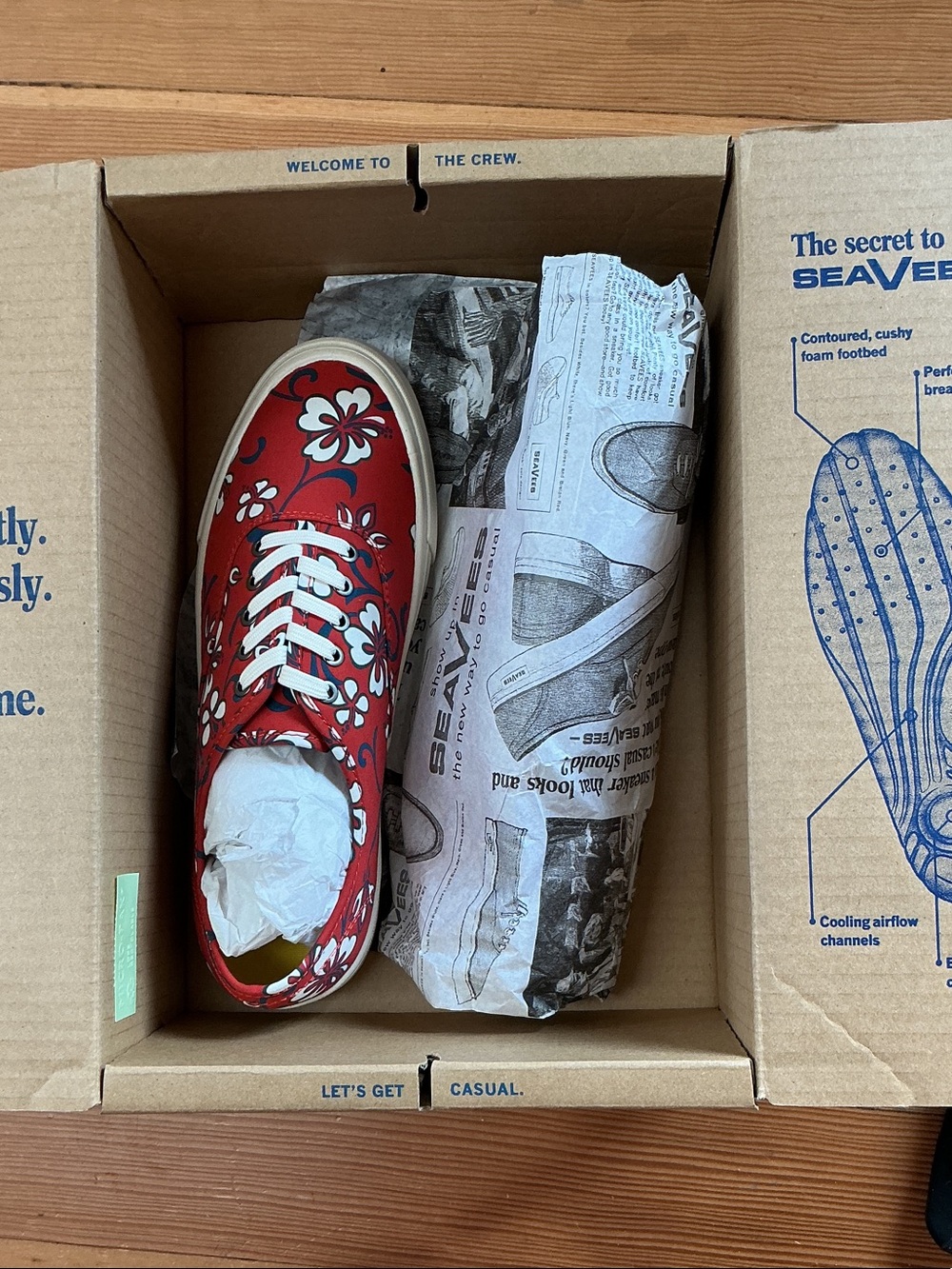 SeaVees Red Floral Low-Top Sneaker